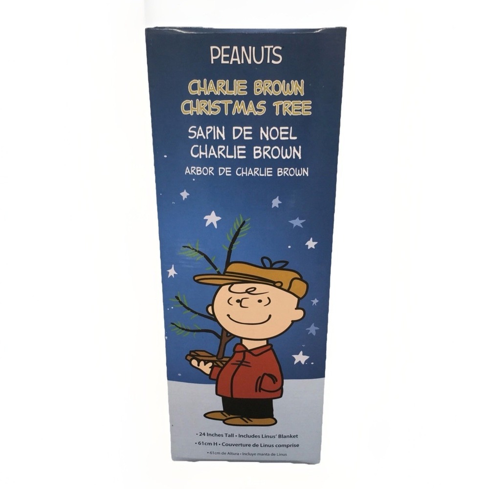 Genuine CHARLIE BROWN CHRISTMAS‎ TREE Peanuts Snoopy 24" Includes Linus' Blanket